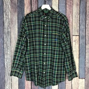Chaps Plaid Button Down Pocket Shirt Large